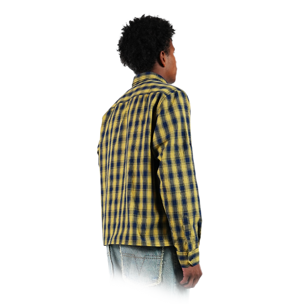 Checked Button-Up Yellow
