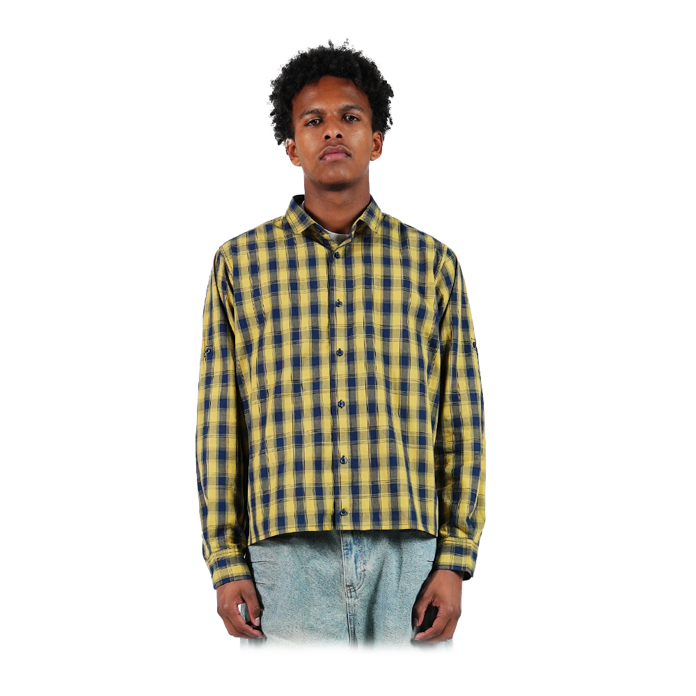 Checked Button-Up Yellow