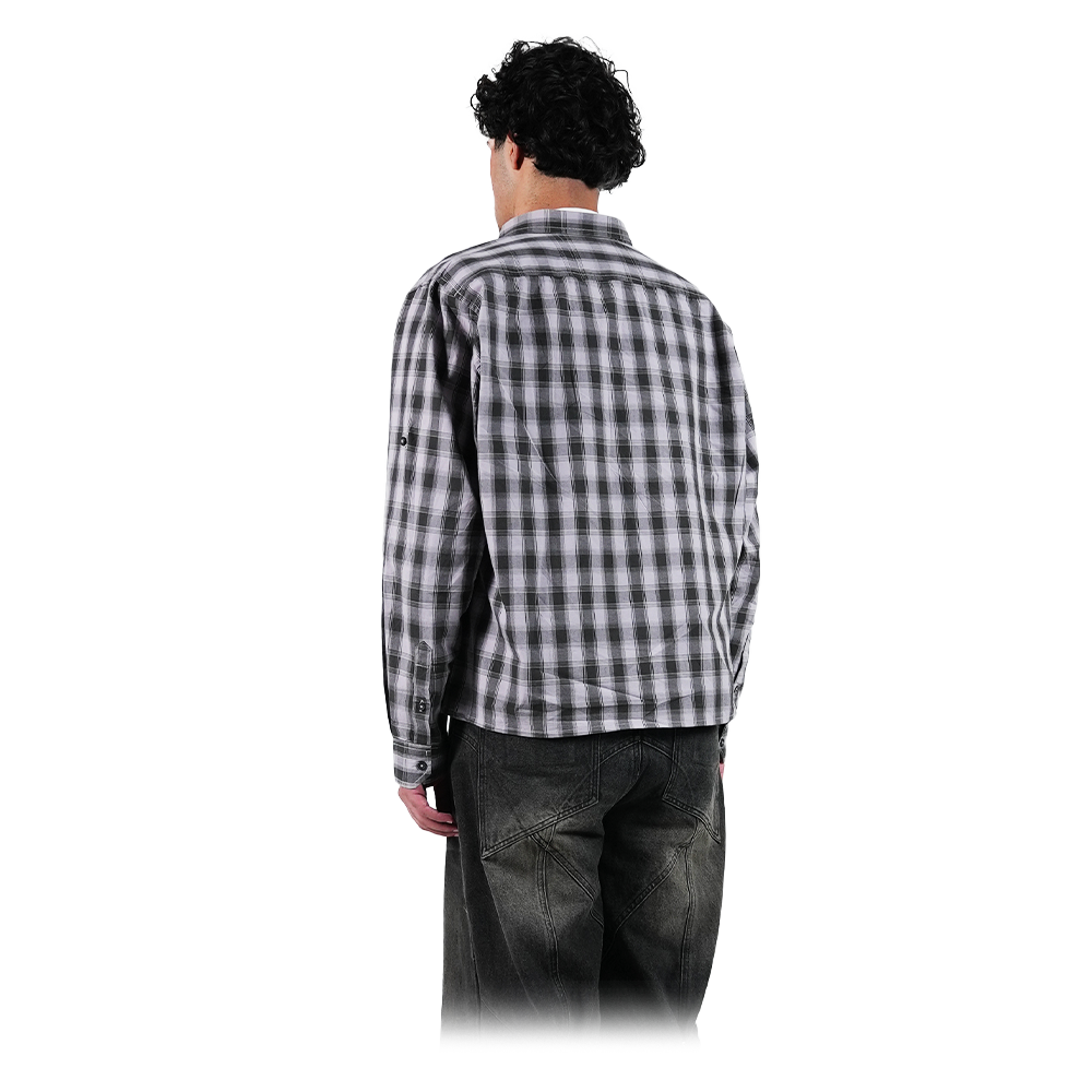 Checked Button-Up Grey