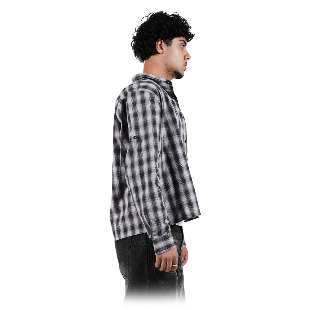 Checked Button-Up Grey