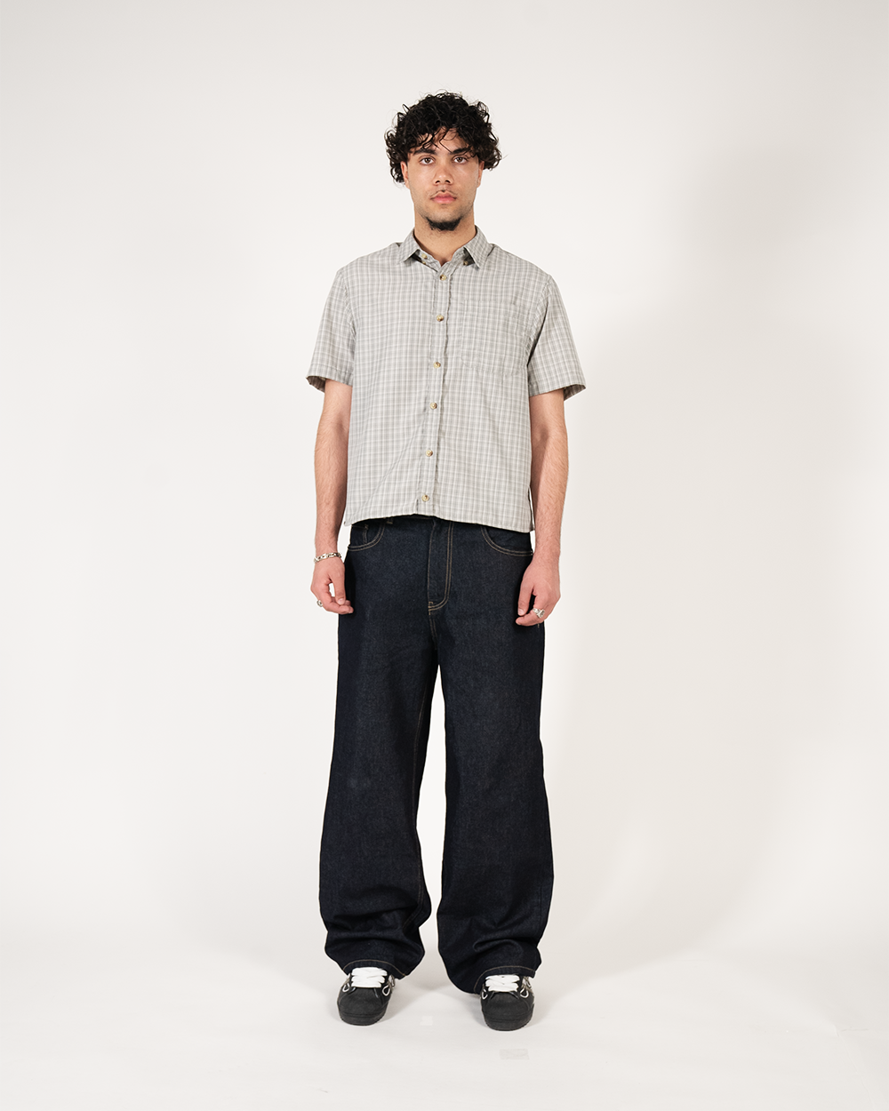 Plaid Shirt - Light Grey