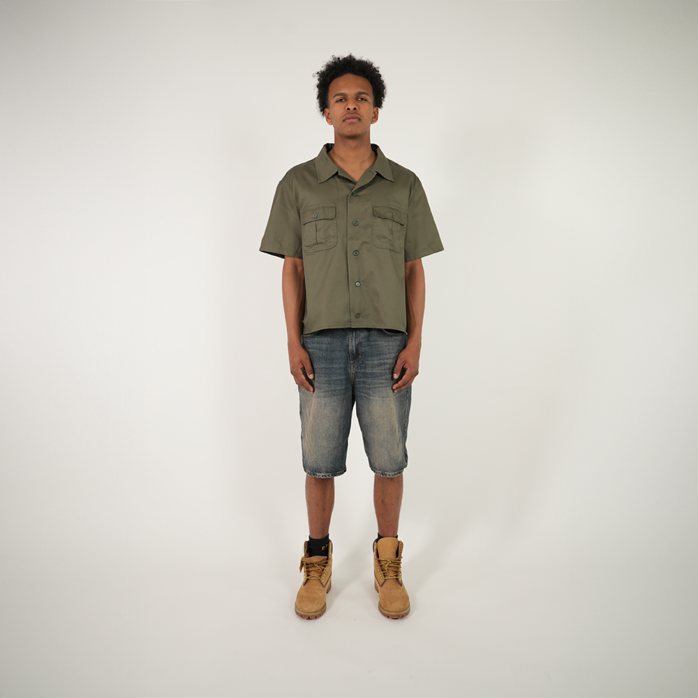 Olive Button-Up