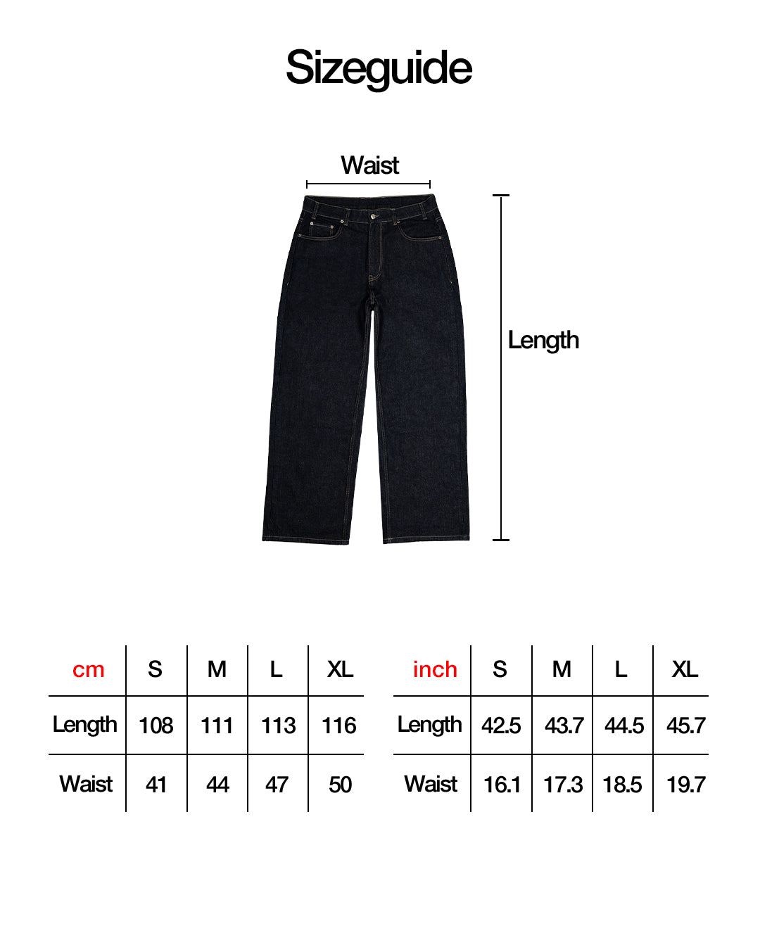 Raw Denim Pants