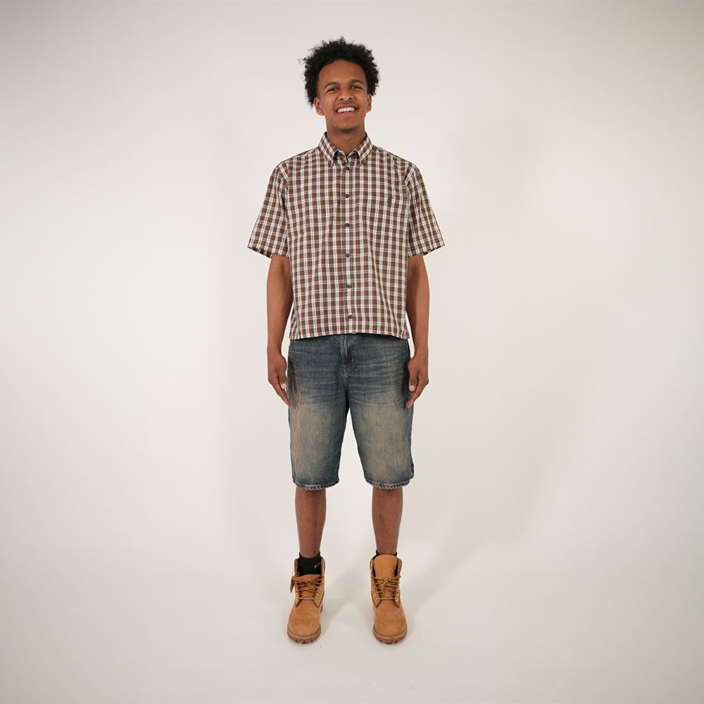Checked Shirt Brown