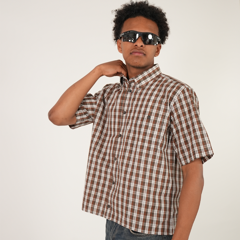 Checked Shirt Brown