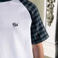 Plaid Raglan Tee Blue