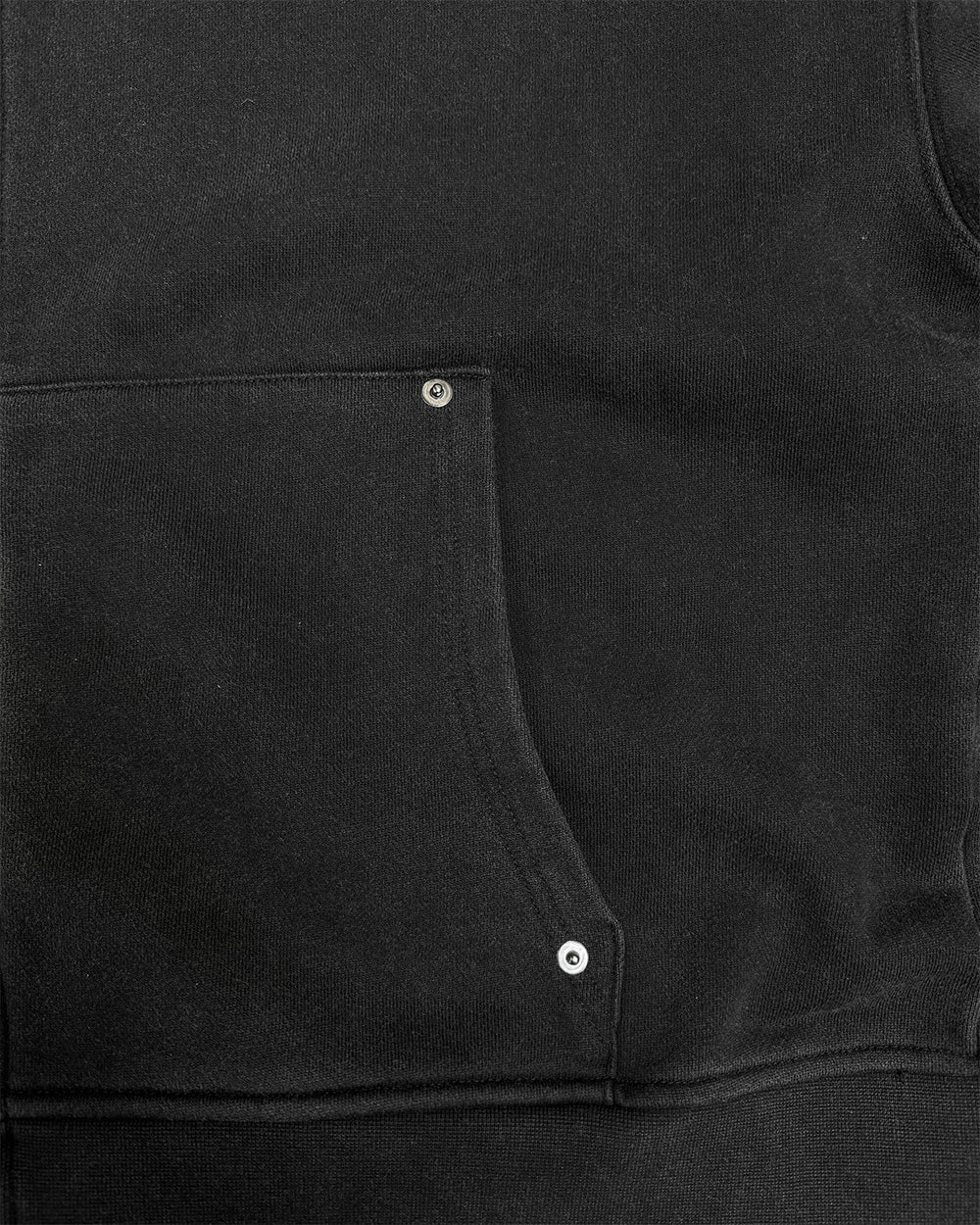 Rivet Zip-Hoodie Black