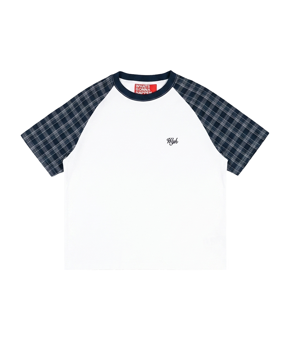 Plaid Raglan Tee Blue