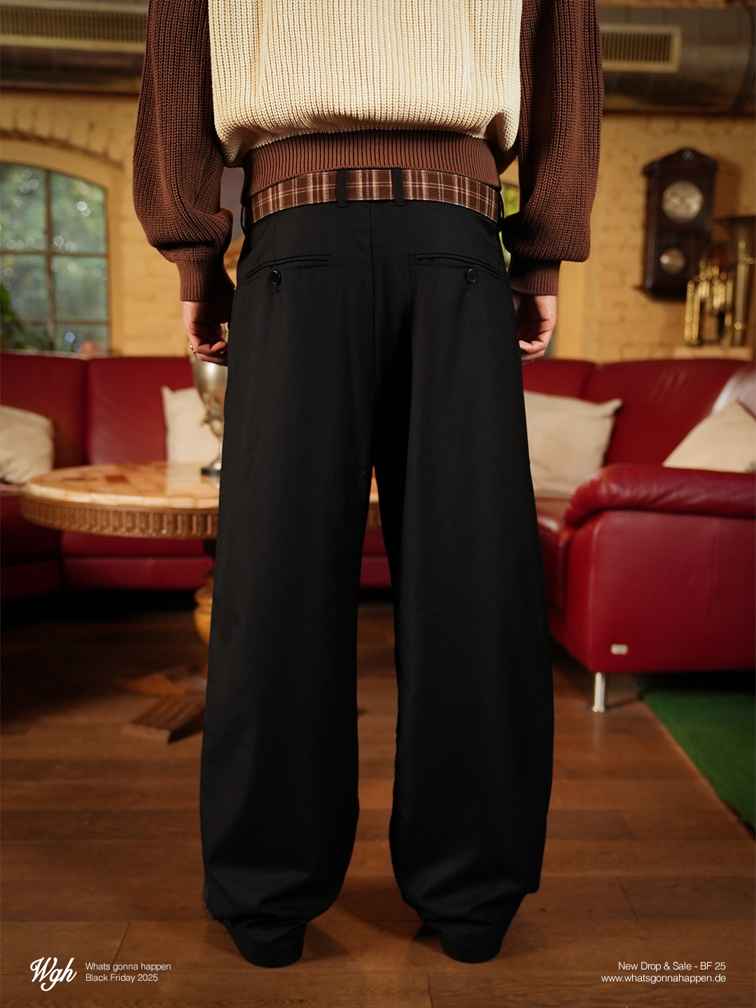 Pleated Suitpants Black