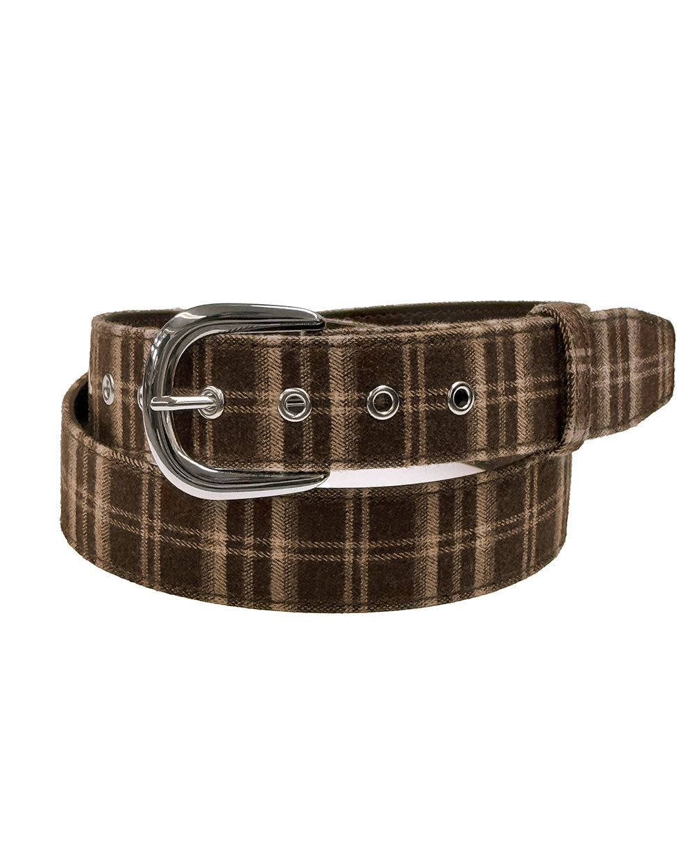 Plaid Belt Brown