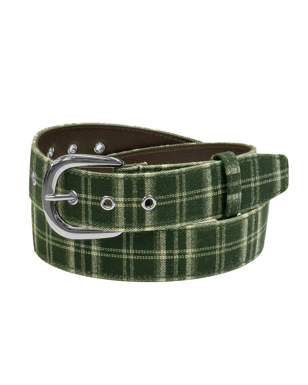 Plaid Belt Green