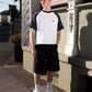 Plaid Raglan Tee Blue