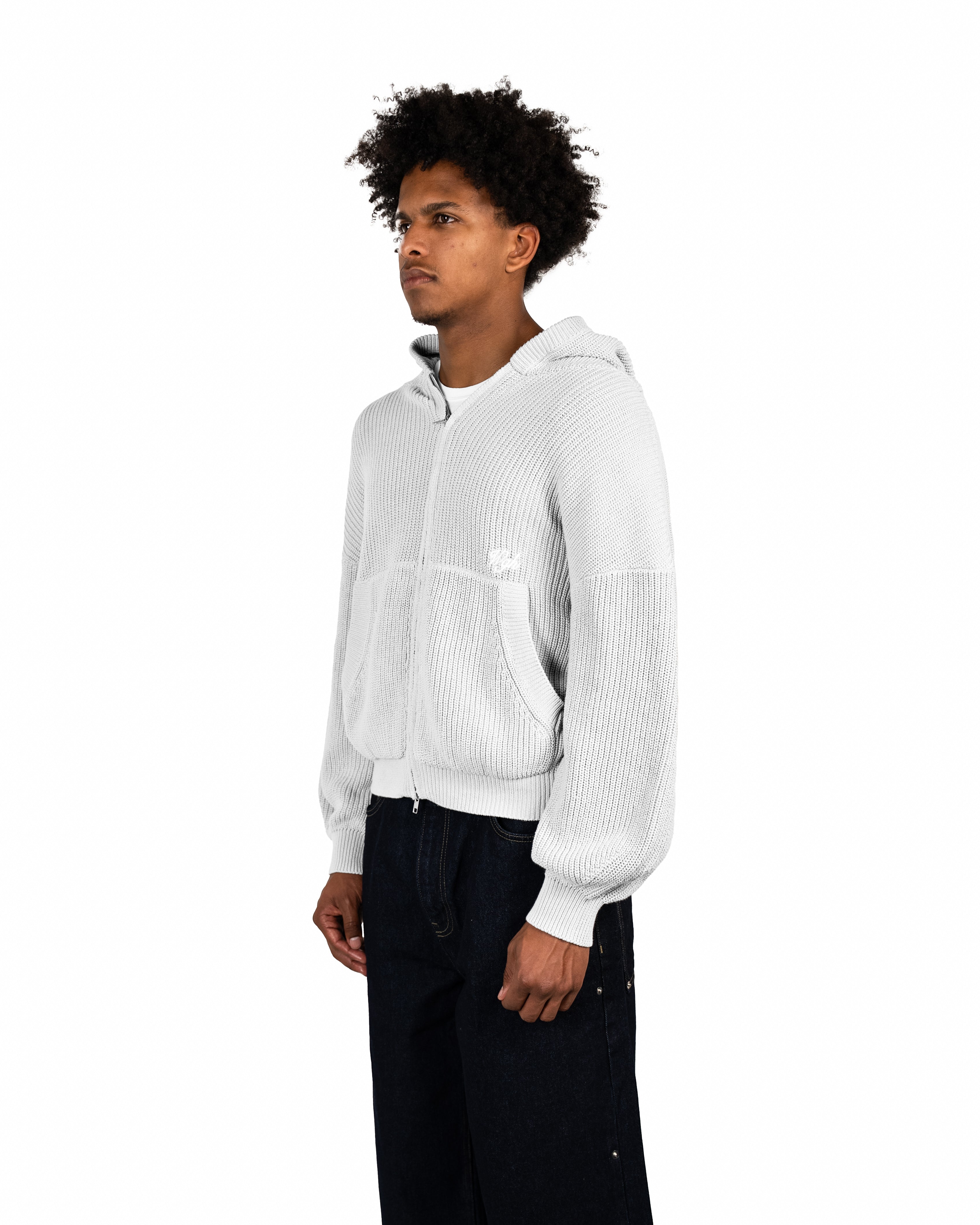 Knit Zip-Hoodie Grey – Whats_Gonna_Happen