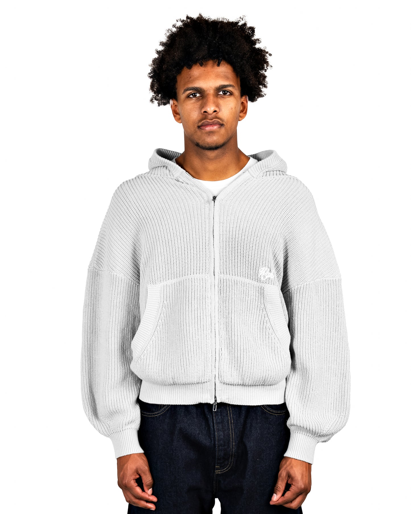 Knit Zip-Hoodie Grey
