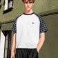 Plaid Raglan Tee Blue