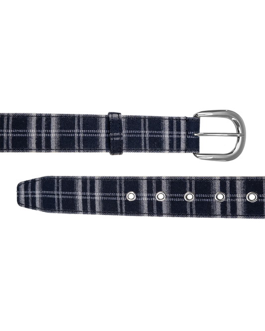 Plaid Belt Blue