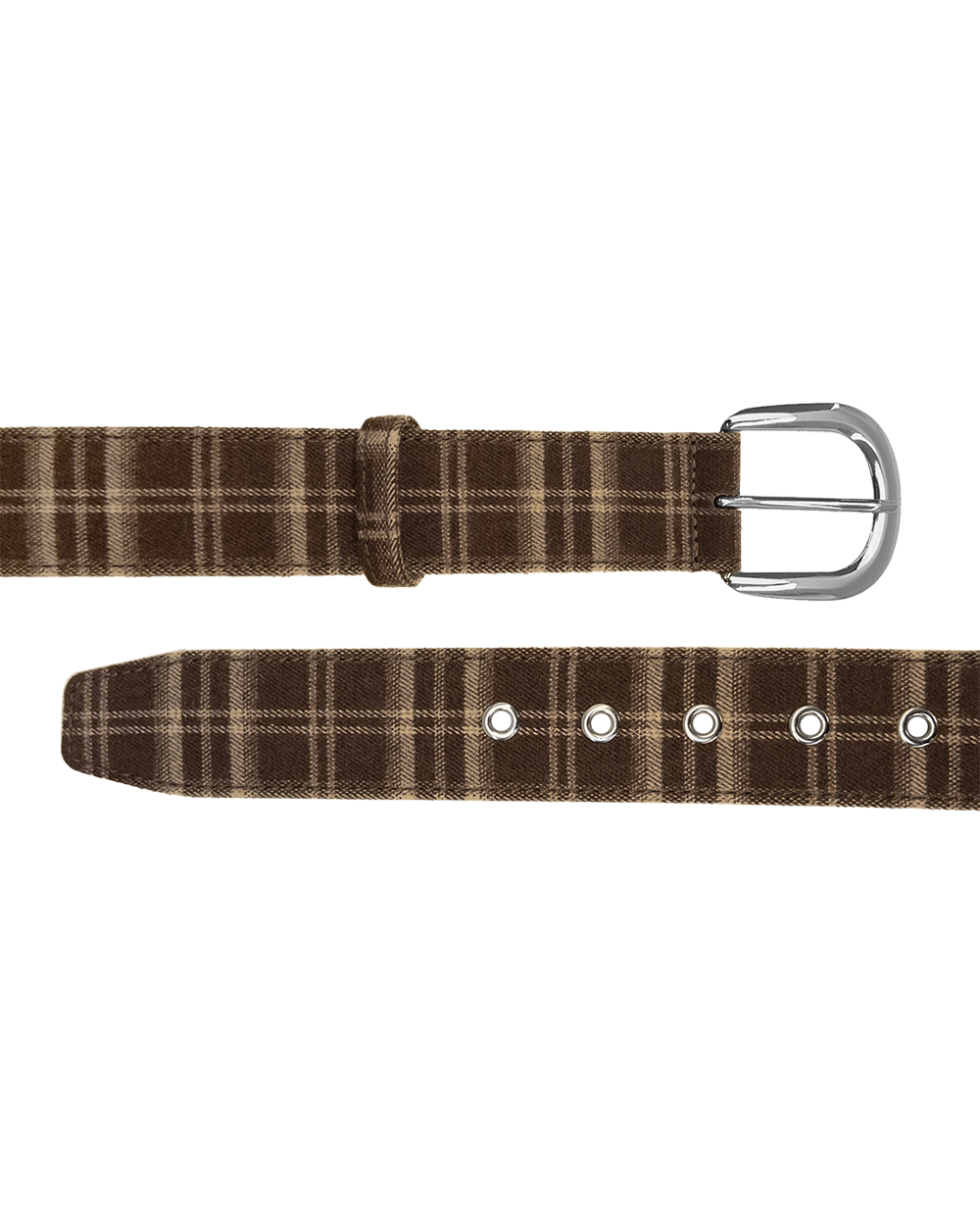 Plaid Belt Brown