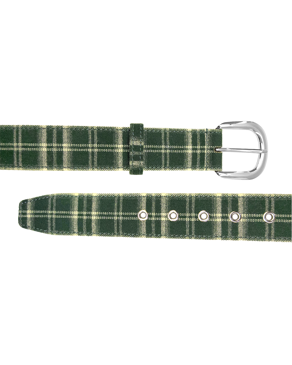 Plaid Belt Green