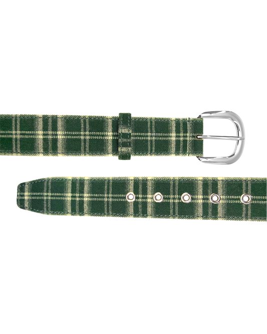 Plaid Belt Green