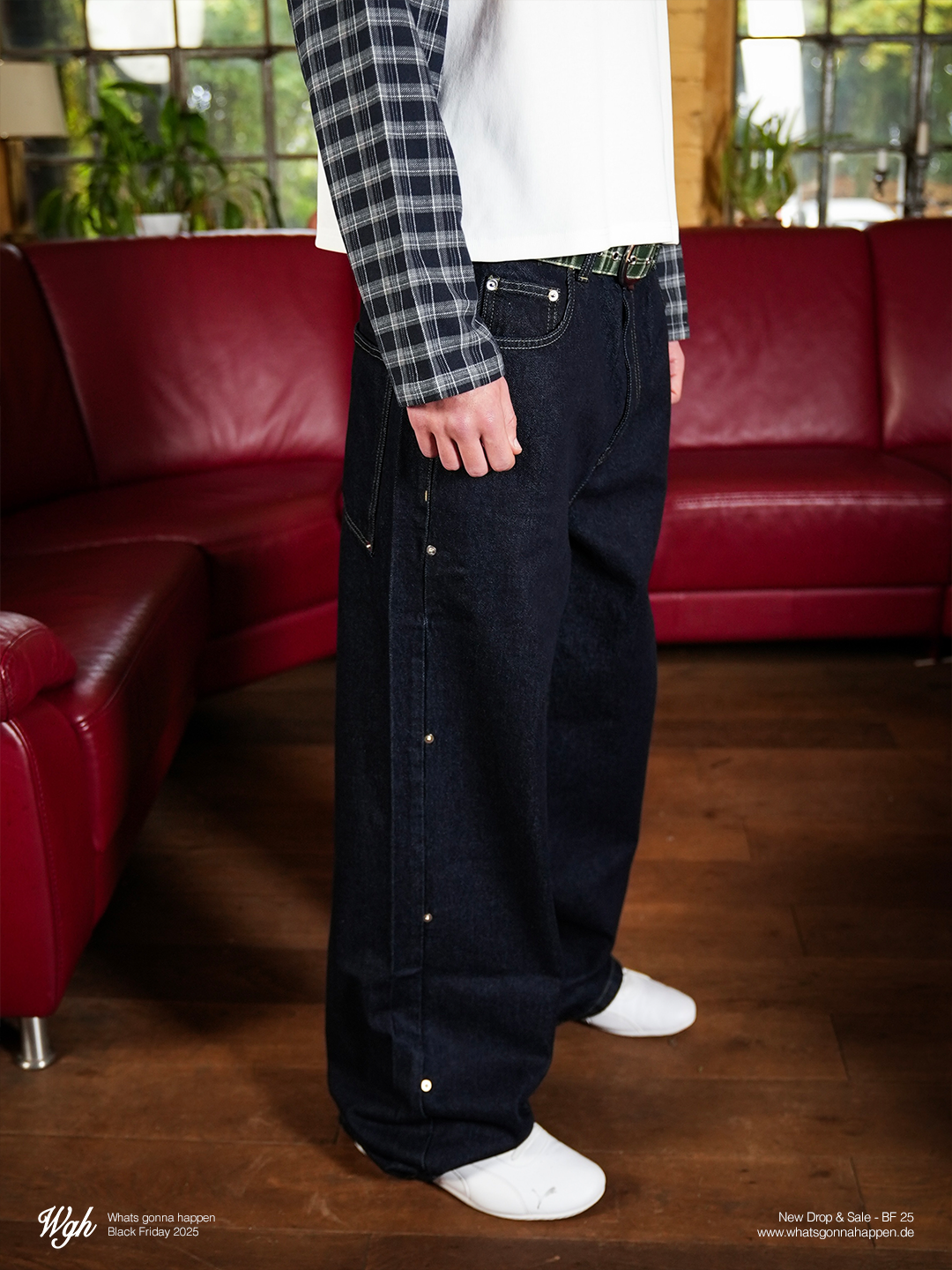 Rivet Raw Denim Pants