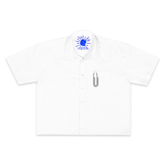 White Boxy Button-Up