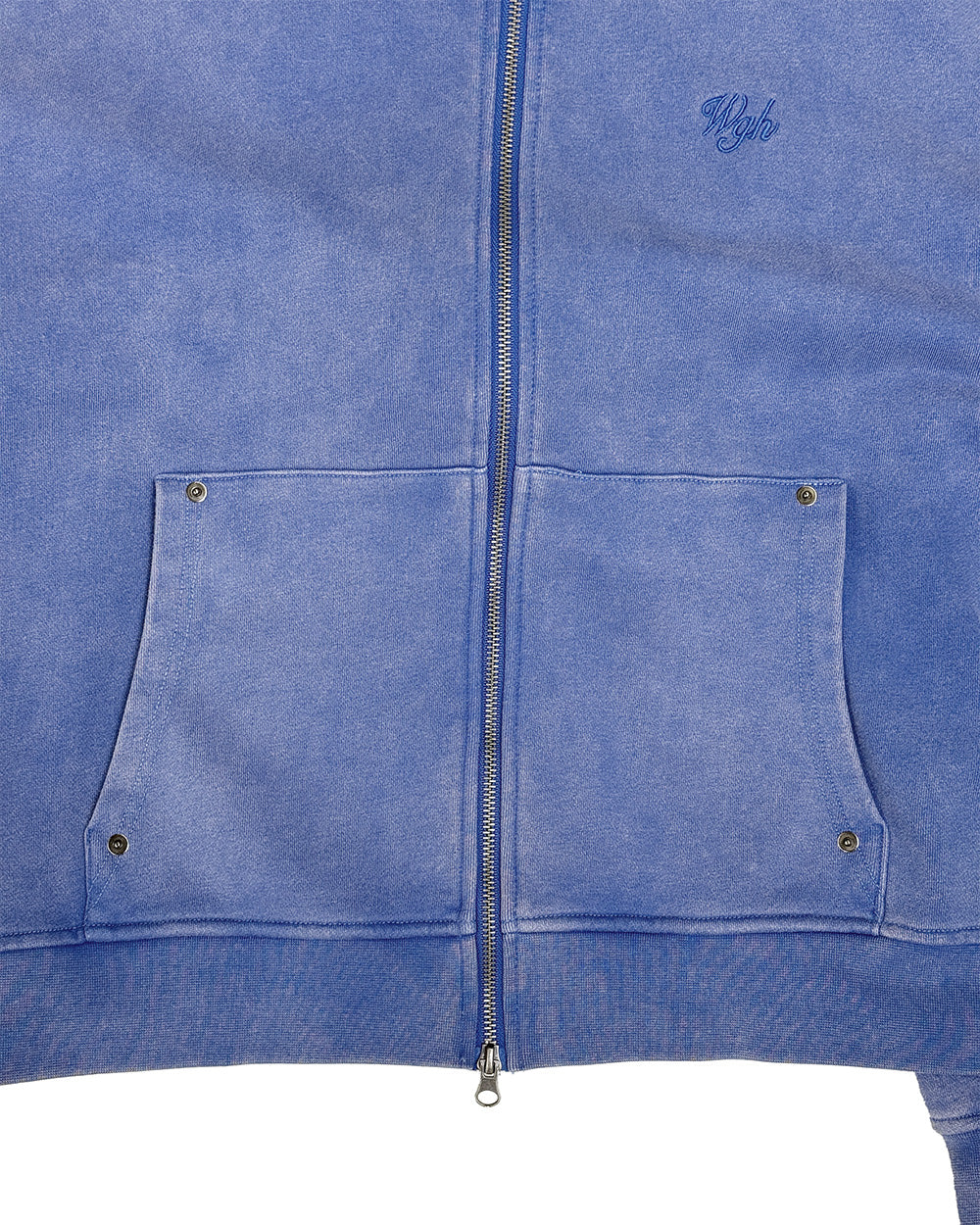 Rivet Zip-Hoodie Blue