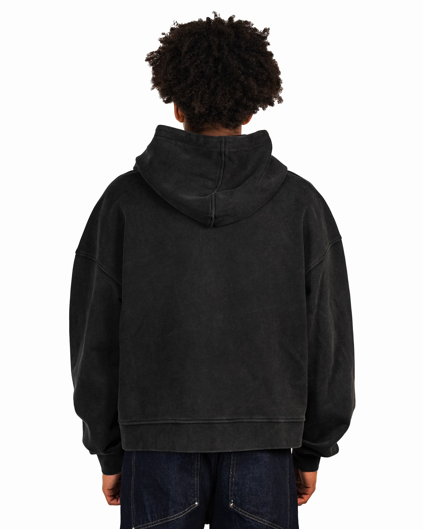 Rivet Zip-Hoodie Black